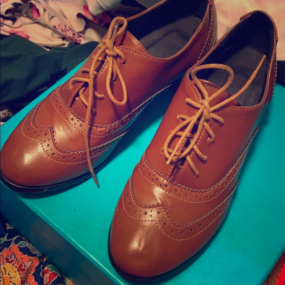 Leather cute girl shoes